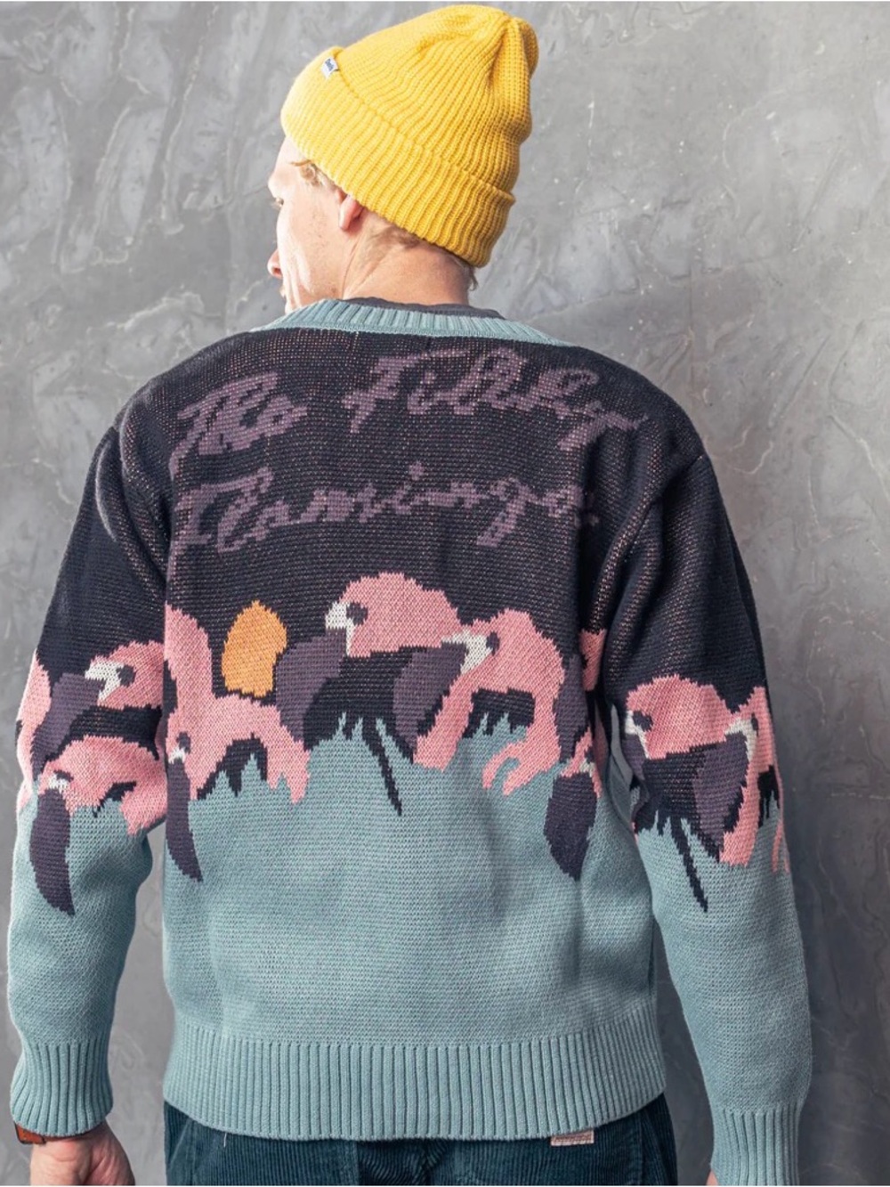 Duvin Rare Flamingo Cardigan 💯 Cotton